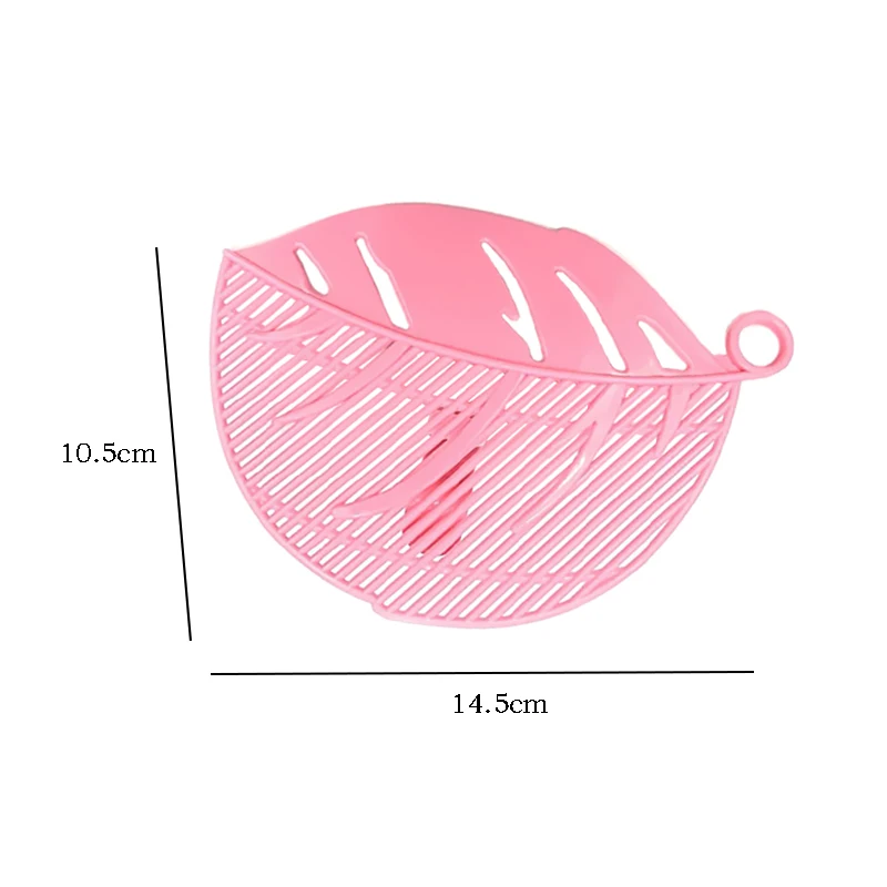 Kitchen Tool Snap-on Leaf Shape Drain Board Retaining Rice Vegetable Noodle Plastic Filter Block Rice Cleaning Strainer Gadgets