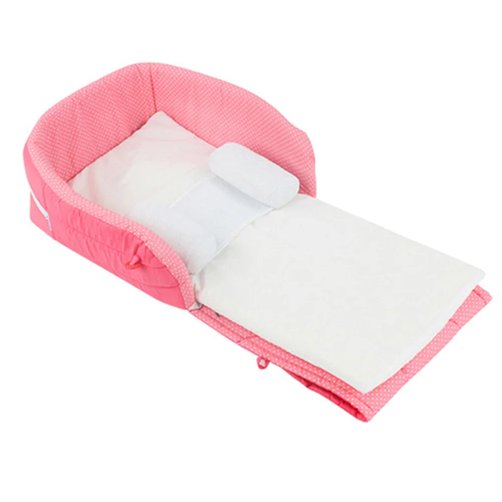 

Portable Newborn Baby Cradles Crib Infant Safety Travel Folding Bed Cot Playpens Bed Child Comfort Station for 0-6 Months J75