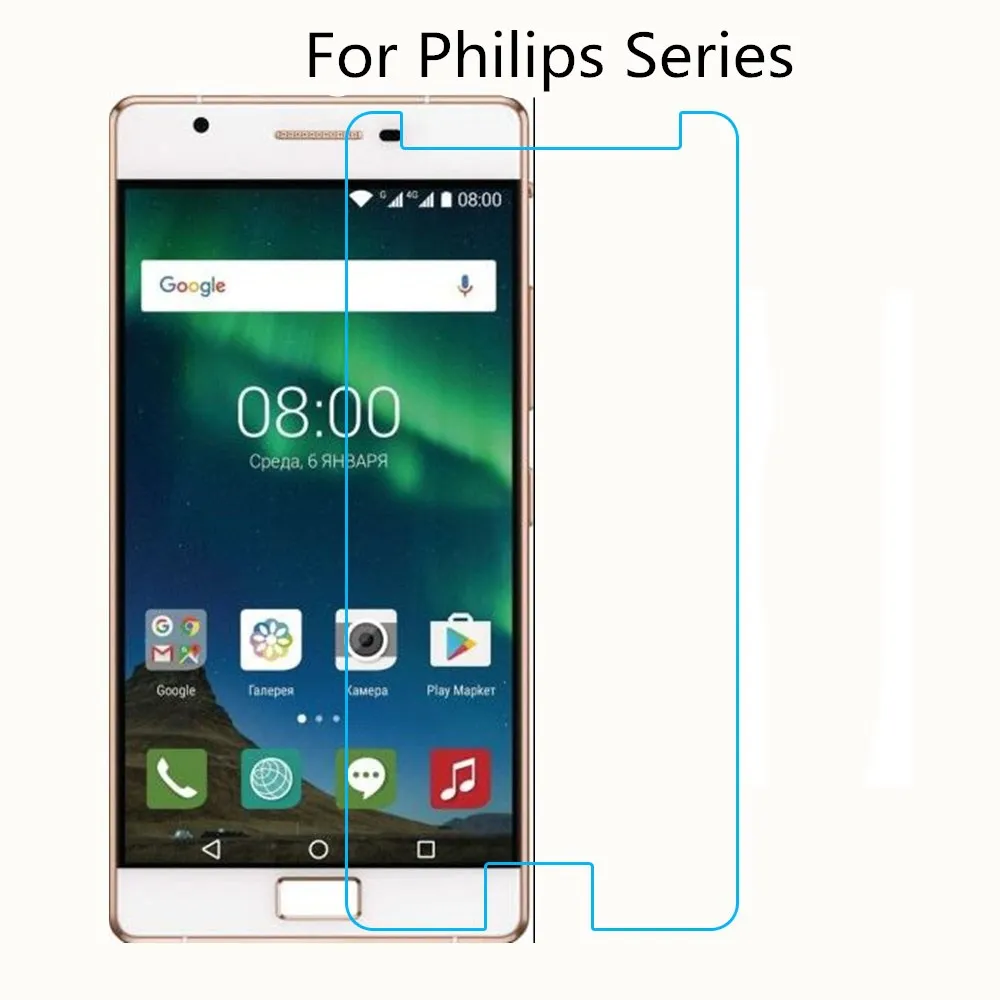 

Tempered Glass For Philips S327 S326 S318 Xenium S386 X588 V377 V526 Screen Protector Toughened Film