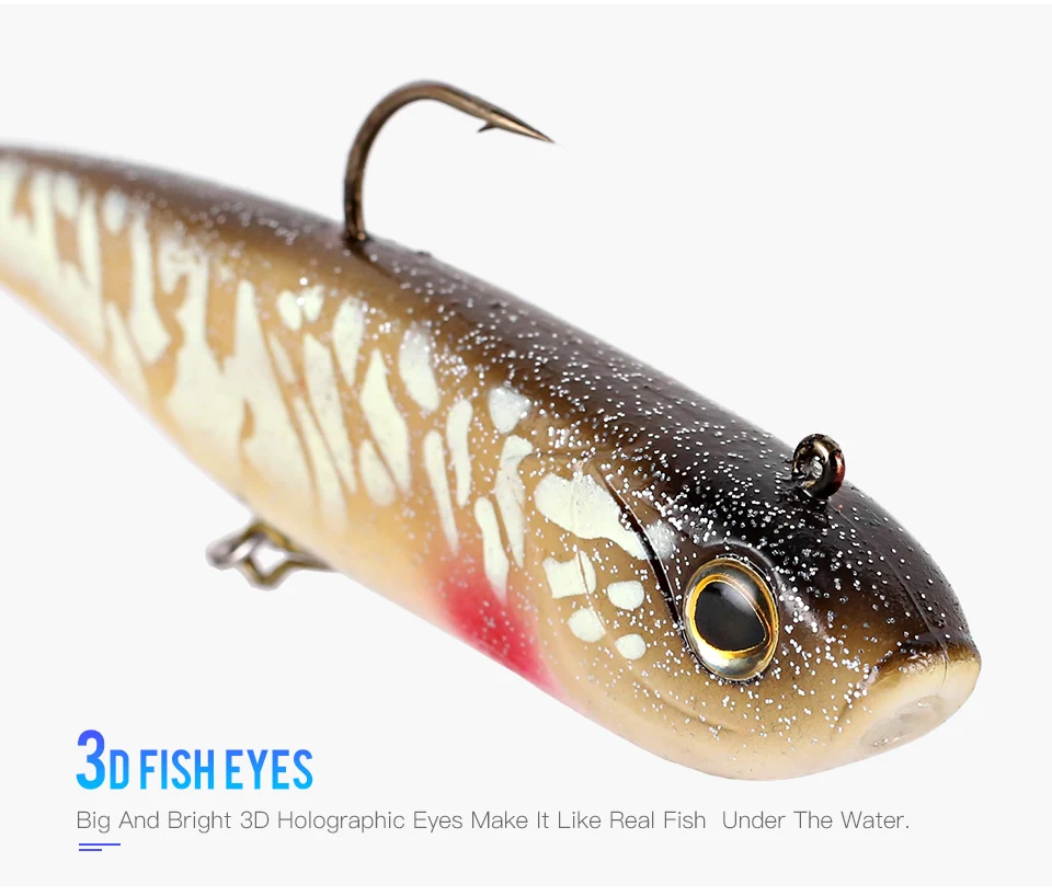 Kingdom Fishing Lures Spinator Soft Lure 200mm 52g wobblers With Spoon On Tail Sinking Action Artificial Bait PVC Material Fishing Lure (5)