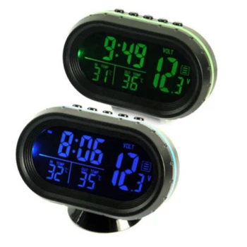 

Car Indoor Outdoor Digital Clock LCD Voltmeter Temperature Meter Backlight Trim