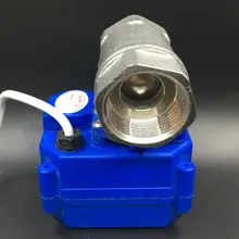 Клапан с приводом 2 ходовой BSP 3/" электрический шаровой клапан из нержавеющей стали DC12V 3 провода CR02 проводка DN20 Электрический запорный клапан