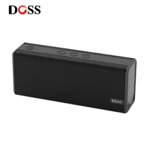 DOSS Portable Wireless Bluetooth Speaker 2*6W Drivers 1 Passive Radiator Speakers with Stereo Sound Enhanced Bass For Phone PC doss ds 1388 metal case bluetooth speaker portable bass sound box