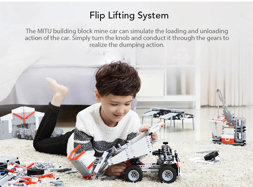 Xiaomi Mitu строительный блок шахты грузовик Головоломка обучающие 6 лет Детские игрушки