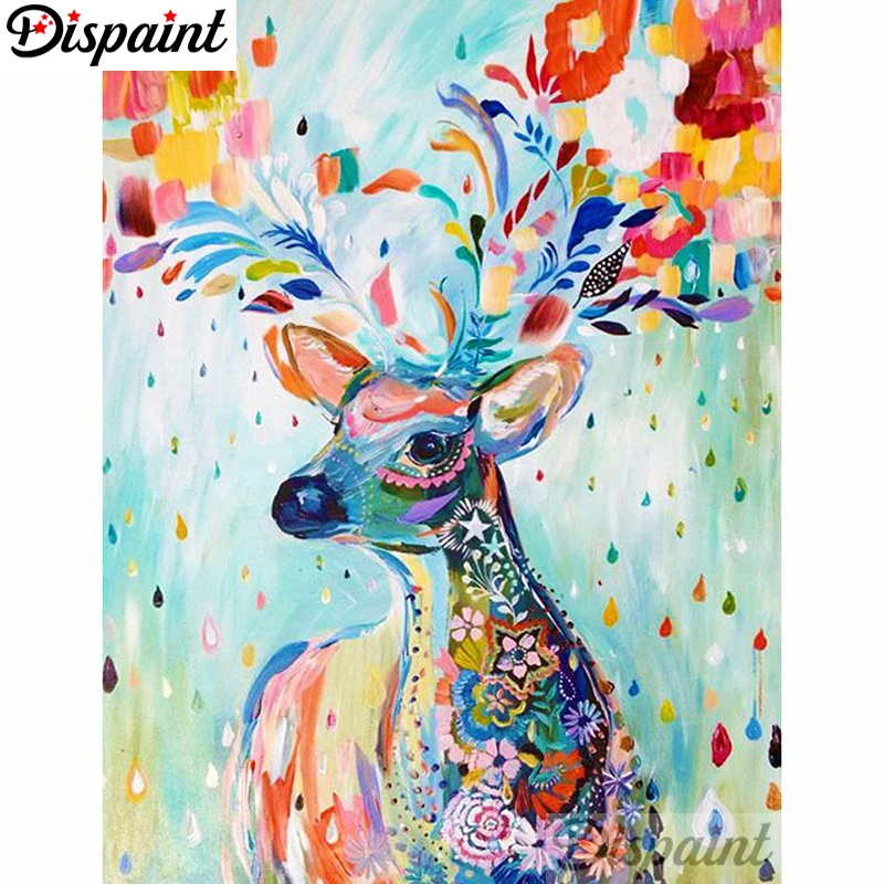 

Dispaint Full Square/Round Drill 5D DIY Diamond Painting "Color deer" Embroidery Cross Stitch 3D Home Decor A10366