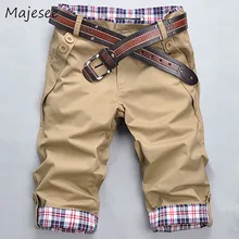 Летние Для мужчин Рубашки домашние Для мужчин s короткие клетчатые тонкий дышащий мужской корейский стиль студентов тонкий Модные Упругие талии карманы Мода