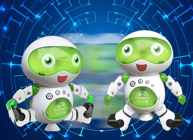 Забавный Электронный прогулочный 360 Вращающийся танцующий умный космический робот астронавт детский музыкальный свет игрушки Детский