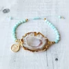 Lii Ji Larimar Drusy Druzy кристалл агат натуральный камень веревка браслет для женщин и мужчин ювелирные изделия Прямая поставка ► Фото 1/3