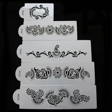 5 шт полупрозрачный пластмассовый трафарет для торта Фэнтези Хэллоуин дизайн для украшения торта капучино кофе украшения мусс CakeTools