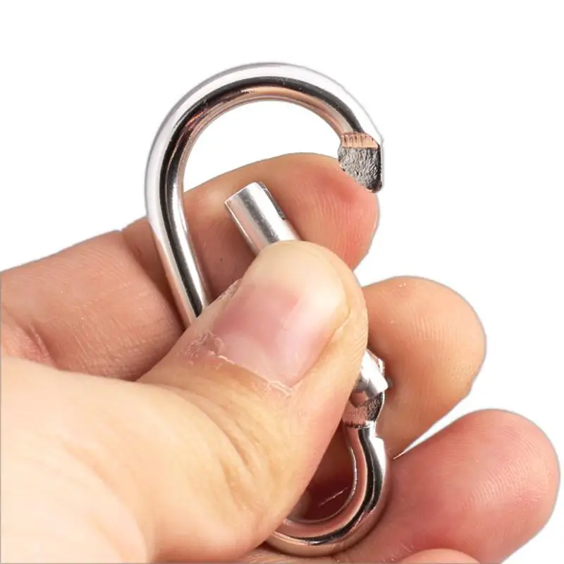 

20Pcs Mini Silver Aluminum Spring Carabiner Snap Hook Keychain EDC Survival Outdoor Camping Tools Size 45*21*5mm