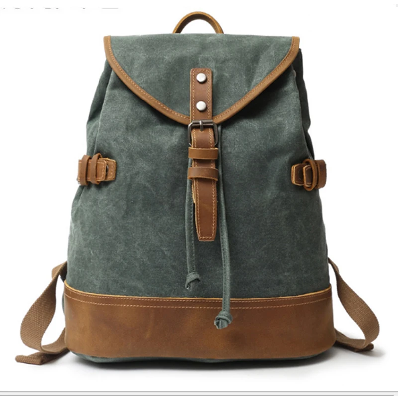 

XIYUAN men coffee/grey/Lake Green/army green color backpacks male Middle School Students Shoulder Bag Rucksack canvas Back Pack