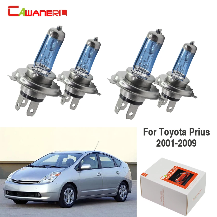 

Cawaner 2 Pair 100W Auto Halogen Bulb 4300K 12V Car Light Headlight Hi/Lo Beam High Power For Toyota Prius 1.5L 2001-2009