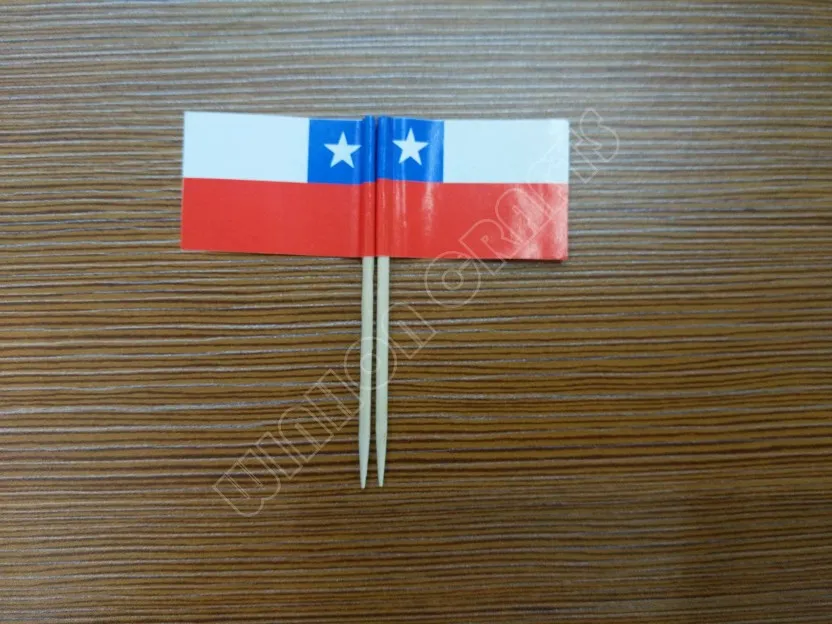 

Mini 50Pcs Chile Toothpick Flag For Food Picks Dinner Cake Toothpicks Toppers Cupcake Decoration Fruit Cocktail Sticks For Party