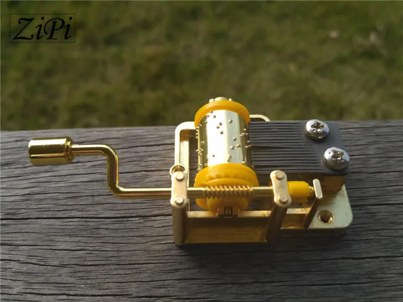 Золото DIY рукоятка движения части Hurdy-guurdy DIY музыкальная шкатулка набор движений 18 мелодий красивая мелодия подарок