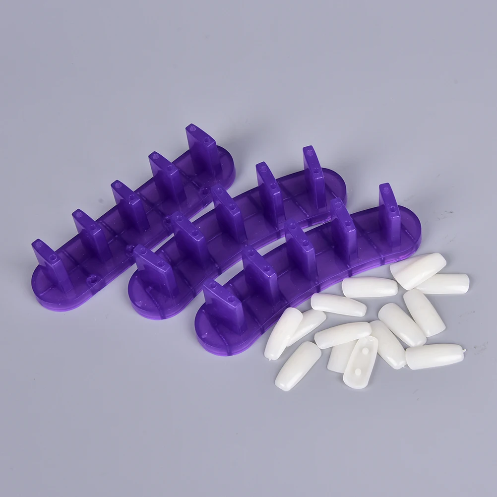 1 комплект разборный съемный держатель для тренировки ногтей+ 10 шт. практические советы для женской гигиены, товары для ухода за здоровьем - Цвет: Фиолетовый