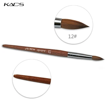 

12# Nail Art Brush 100% Kolinsky Sable Pen Red Wood Handle Brush for Nail Brush Kolinsky Sable Pen for Acrylic Nail Salon