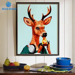 Животного картина DIY масляной Краски ing Home Decor Краски по количеству олень рисунок работа раскраска-плакат по номерам Акриловая Краски