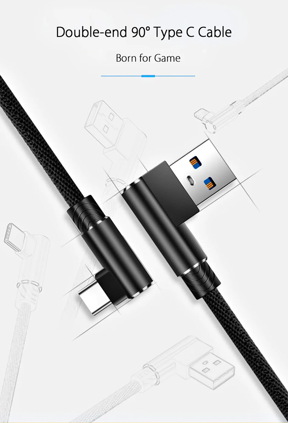 Oppselve Micro USB кабель Быстрая зарядка USB шнур 90 градусов локоть нейлон плетеный кабель для передачи данных для samsung Xiaomi Android мобильных телефонов