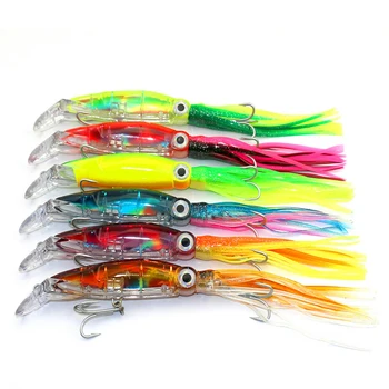 

Nunatak Fishing Lure 14cm 6 Color 40g 3D Eyes Bait cake Beard bait octopus Luer Integrated Artificial bionic Plastic