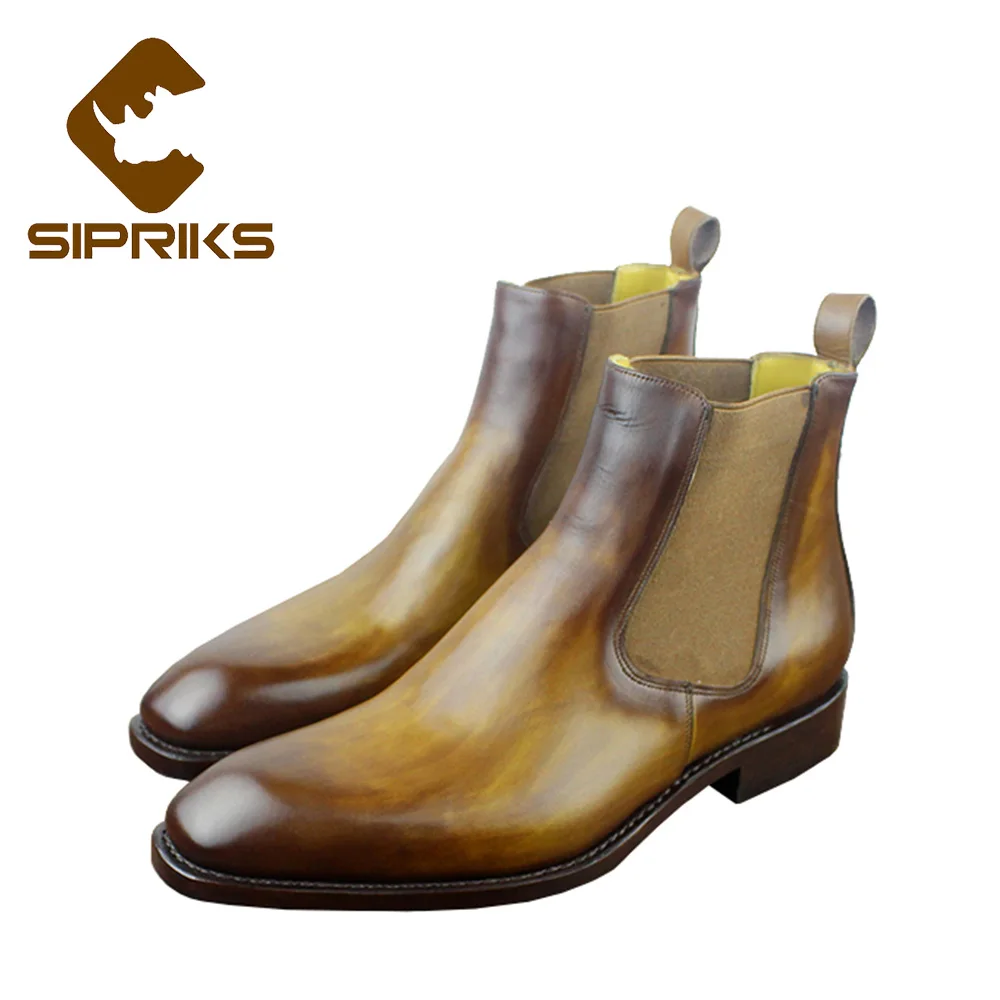 yellow chelsea boots