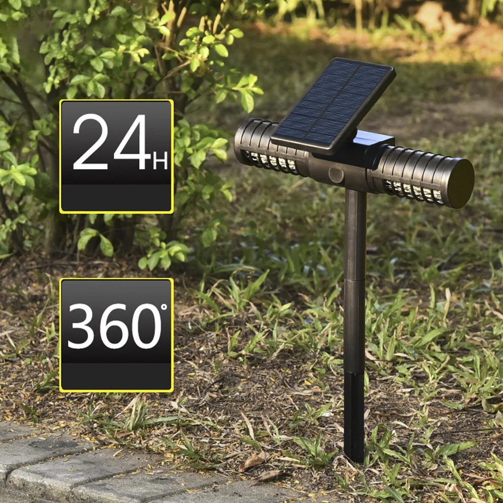 

New Waterproof Outdoor Mosquito Lamp Garden Lamps Solar Powered Outdoor IP65 Mosquito Fly Bug Insect Zapper Killer Trap Lamp