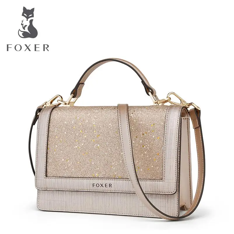 

FOXER luxury fashion handbag 2018 new women's simple star Messenger wild small bag shoulder bag super fire bag