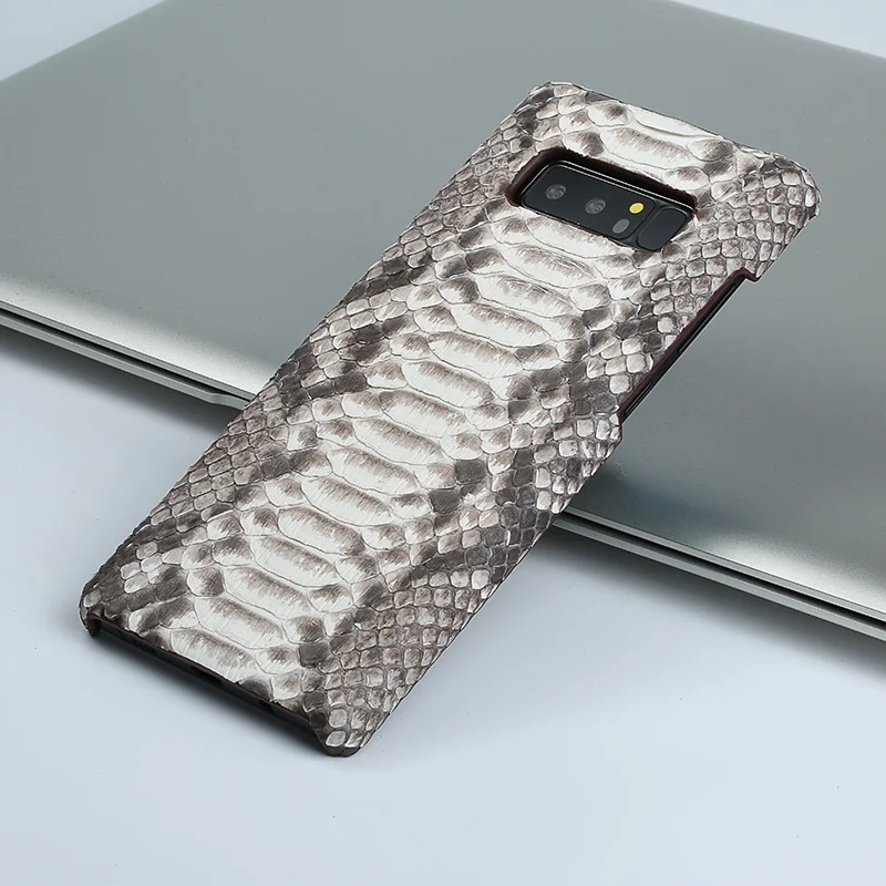 Cases para Samsung Artesanal de Luxo Capa de Couro Case de Telefone de Pele Galaxy Case Genuíno Python Verdadeiro On7 10 Casos Para Samsung Galaxy On7 caso artesanal