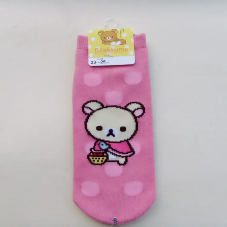 Носки с мультипликационным принтом Rilakkuma милые забавные новые женские хлопковые носки мягкие удобные летние calcetines mujer divertido