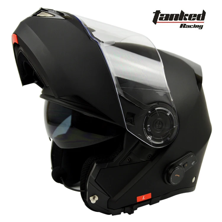 Мотоциклетный шлем Tanked Racing T270 встроенный для мотокросса с поддержкой Bluetooth|flip up