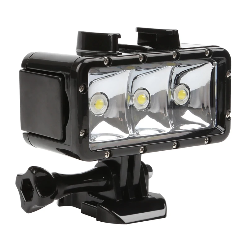 

Diving Light for Gopro Action Cameras High Power Dimmable Waterproof (30m) LED Fill Night Light Built-in Rechargeable Battery
