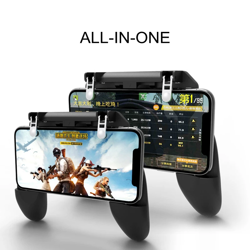 All in One Mobile Gaming Game Pad Fortnit Free Fire PUGB PUBG Mobile Game  Controller PUBG Gamepad Joystick Metal L1 R1 Trigger - 