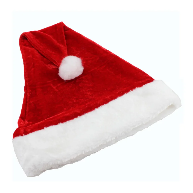 

New Velvet Plush Santa Claus Hat Comfort Liner Christmas Xmas Costume Holiday Topper PAK55