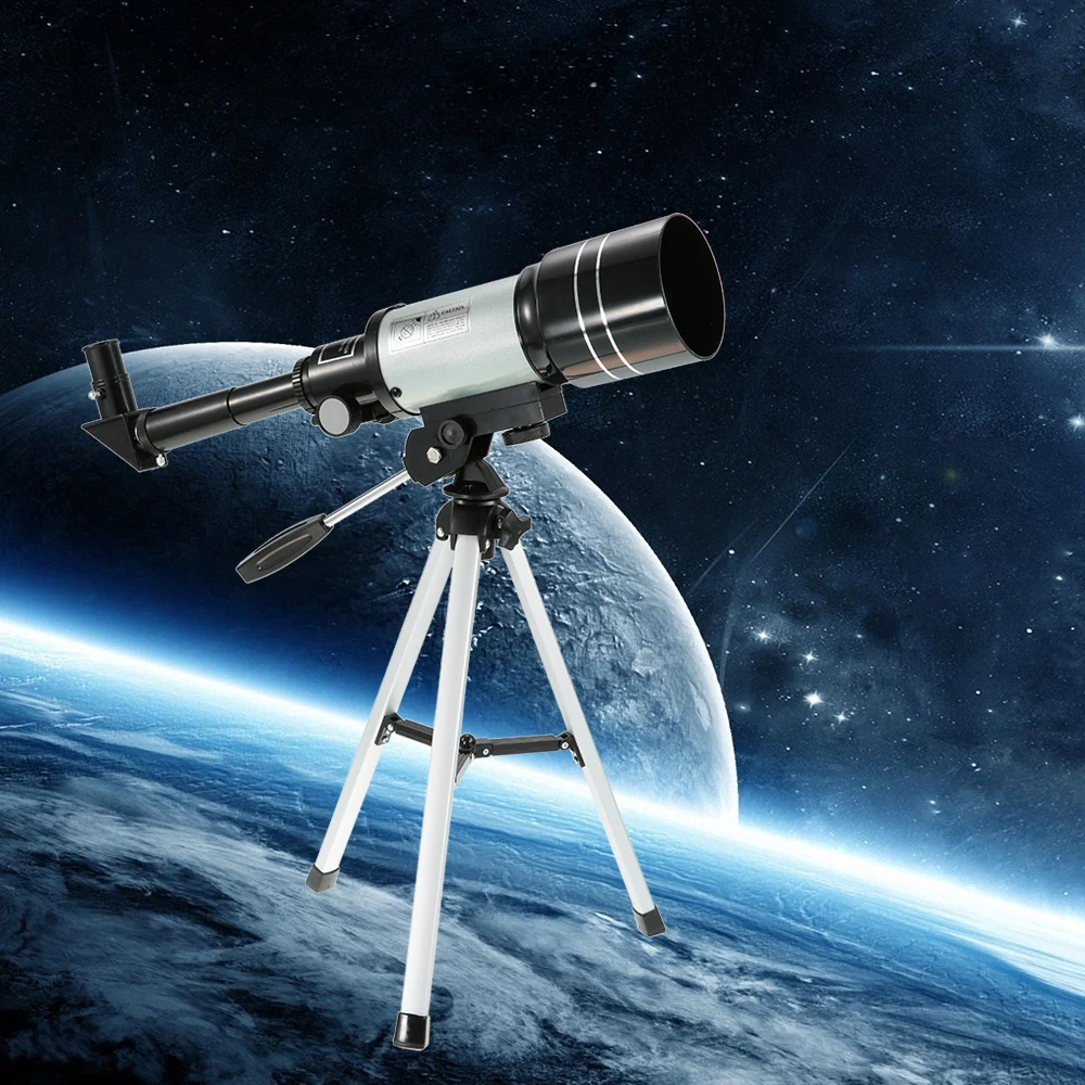 F30070M Монокуляр Открытый телескоп HD 150X рефракционный астрономический телескоп H6mm/H20mm окуляр с треногой линзой Барлоу