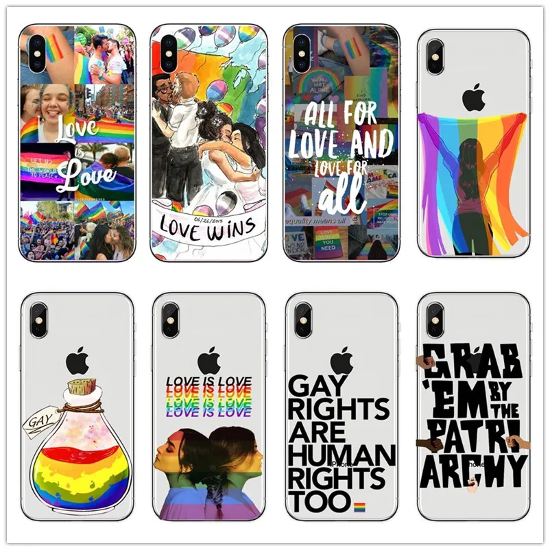 Силиконовый чехол для телефона Iphone 8 7 6s 5 5S SE плюс XS MAX Чехол гей лесби Футболка