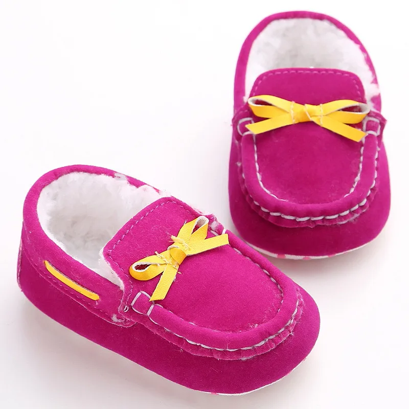 Комплект детской обуви из вельвета, От 0 до 1 года, теплая детская обувь с мягкой подошвой, нескользящая обувь для детей, WMC904