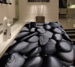 [Самоклеющиеся] 3D черный каменный узор 7 Нескользящие водостойкие фото самоклеящиеся напольные наклейки обои фрески настенная печать