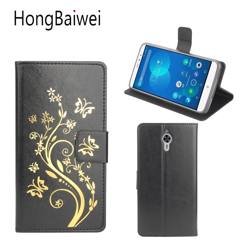 

HongBaiwei for PPTV King 7 Case Leather Flower Henna Clear Flip Luxury Card Slot Wallet Phone Bag Case for PPTV King 7 7S PP6000