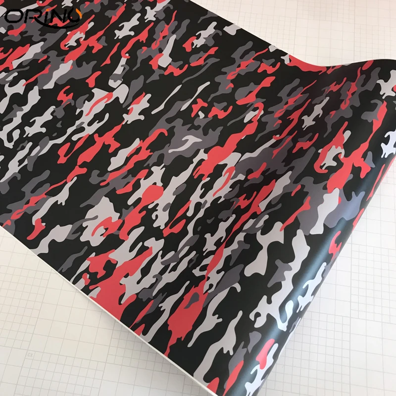 Black Grey Red Vinyl Film Sticker-2