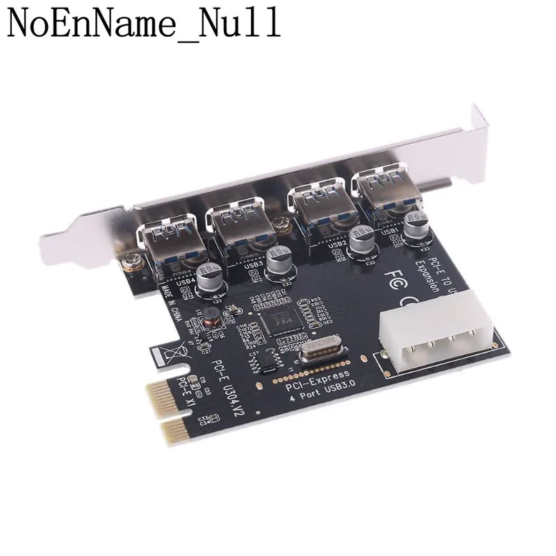 4 Port PCI-E to USB 3.0 HUB PCI Express Expansion Card Adapter 5 Gbps Speed For Desktop Computer Components Brand New