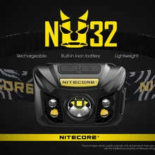 Nitecore налобный фонарь NU32 CREE XP-G3 S3 светодиодный 550 люмен высокопроизводительный перезаряжаемый налобный фонарь встроенный литий-ионный аккумулятор