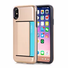 

For iPhone XS Max case Hybrid Tough Card Storage Armor Back Case For iPhone XR X 5S SE 6 6s 7 8 Plus Holder Coque Fundas Case