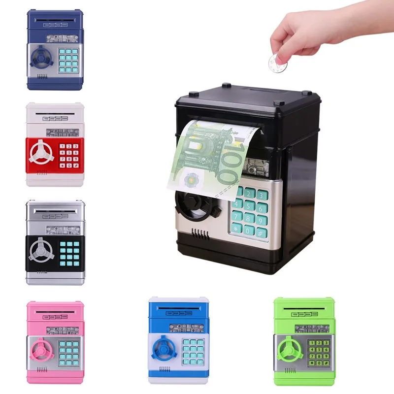 

Electronic Piggy Bank Digital ATM Password Automatic Money Boxes Cash Coin Deposit Banknote Saving Box for Children Kids Gift