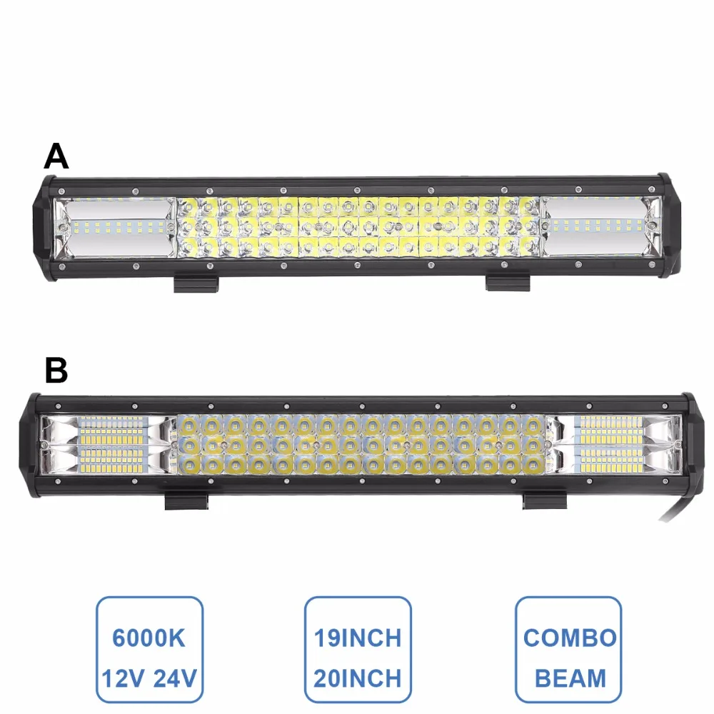 

19 20 INCH OFFROAD LED WORK LIGHT BAR CAR BOAT ATV 4WD 4X4 RZR UTE TRUCK WAGON PICKUP TRACTOR UTE 12V 24V DRIVING LAMP 270W 288W