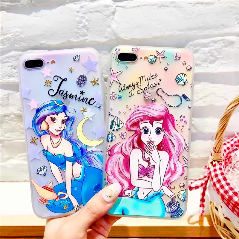 

Lovely Cartoon Girl Soft TPU Silicone Clear Phone Case For Apple iPhone 6 6s 6Plus 8 X for iPhone 7 Cases Coque