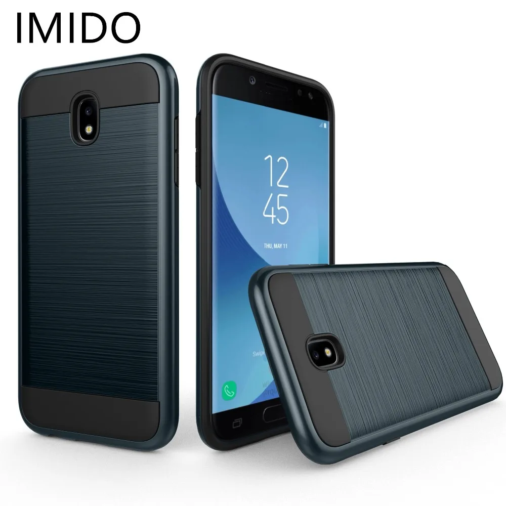 TPU+PC High Quality Carbon Fiber Phone Case For Samsung Galaxy J7 2017 Europe shockproof full Cover Hard Plastic Fitted |