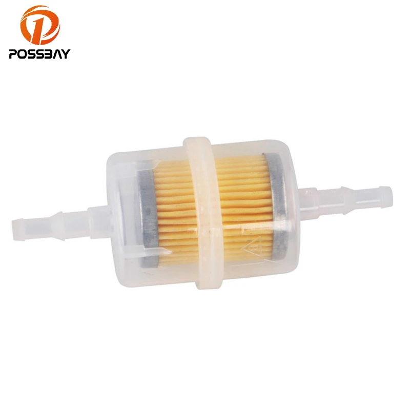 POSSBAY Universal Motorcycle Gas Filters Fuel Filters Clear Petrol