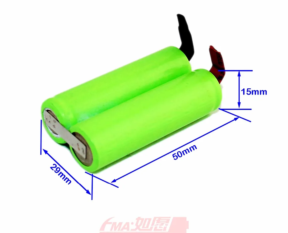 Ni-mh 2,4 в 1200 1500 2000 мАч батарея DIY для воды pik WP-900 Remington Barba триммер бритва GP130AAHE2B1H 14490C2SBT