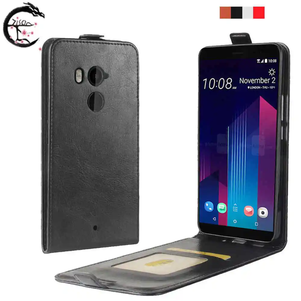 Кожаный флип чехол для HTC U11 Plus + телефона из искусственной кожи с кармашками карт