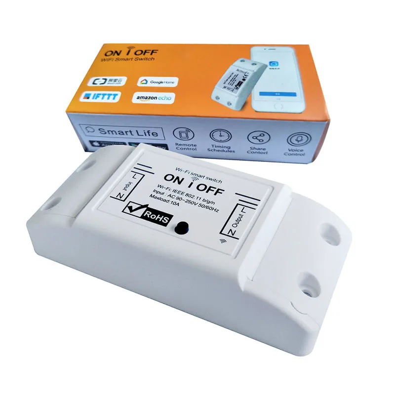 DIY WiFi Smart Light Switch Выключатель Таймер Беспроводной пульт дистанционного управления Работает