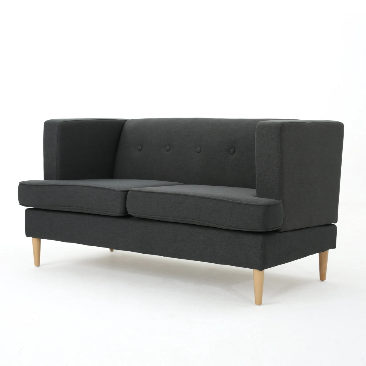 

Muraco Mid Century Modern Fabric Loveseat